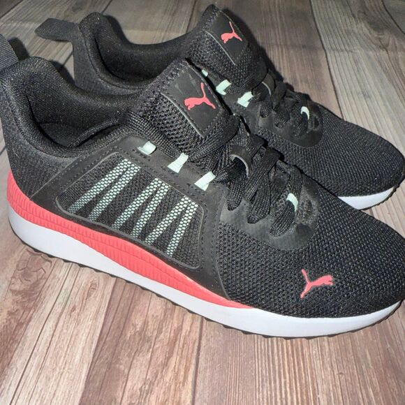 Women’s Puma Pacer Net Cage Black-Pink Shoes Size 6.5 - Picture 2 of 8